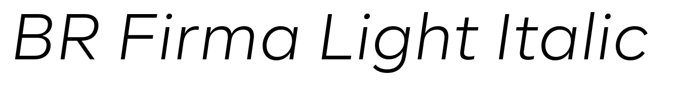 BR Firma Light Italic